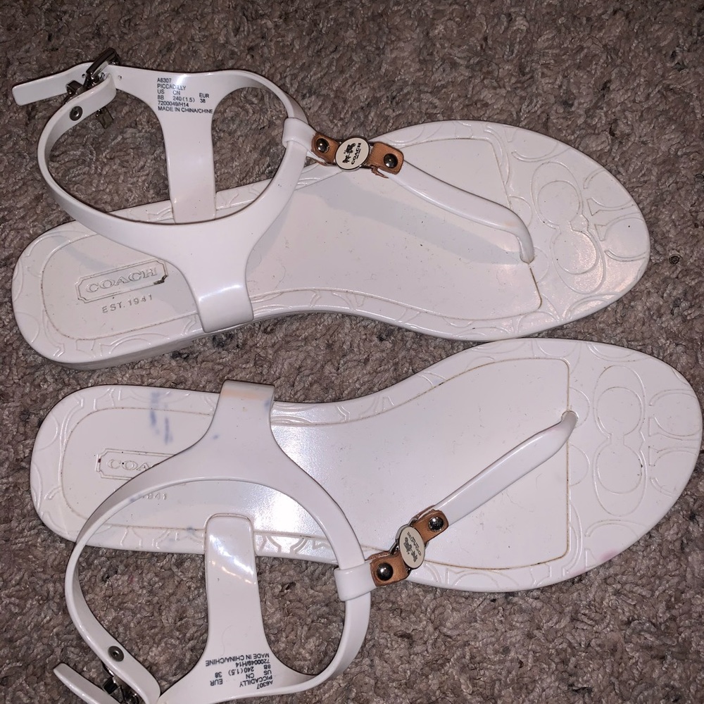White coach Sandals